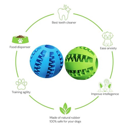 Interactive Dog Toys - Dog Puzzle Toy - Dog Enrichment Toys for Small and Large Dogs - Dog Toys to Keep Them Busy - Treat Dispensing Dog Toys - Dog Treat Ball Pack of 2