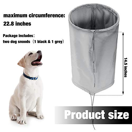 Geyoga 2 Pieces Waterproof Dog Snood Dog Neck and Ears Warmer Reflective Neck Ear Scarf Snood Headband Scruff Winter Headwear(Medium) - size: Medium
