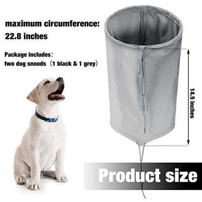 Geyoga 2 Pieces Waterproof Dog Snood Dog Neck and Ears Warmer Reflective Neck Ear Scarf Snood Headband Scruff Winter Headwear(Medium) - size: Medium