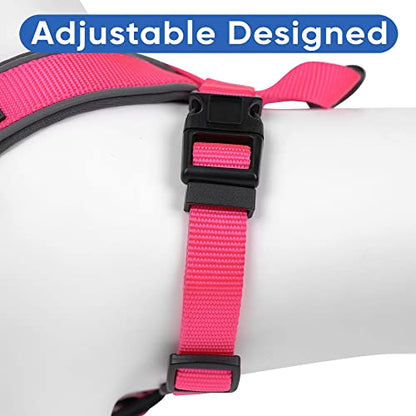 Pawtitas Reflective Padded Dog Harness for X-Small Dogs – Adjustable Puppy Step-in Vest | Fits Chest 14–18 in | No Pull Training Harness | XS | Pink - color: Pink, size: X-Small (Pack of 1)