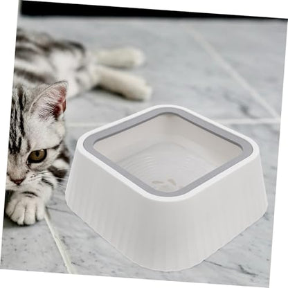 Spill Floating Pet Water Bowl Splash Cat Dog Feeder Durable Plastic Design for Drinking for Small Pets Effortless Hydration