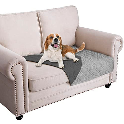 Ameritex Waterproof Dog Bed Cover Pet Blanket for Furniture Bed Couch Sofa Reversible - color: Grey+dark Grey, size: 30x53 Inch (Pack of 1)