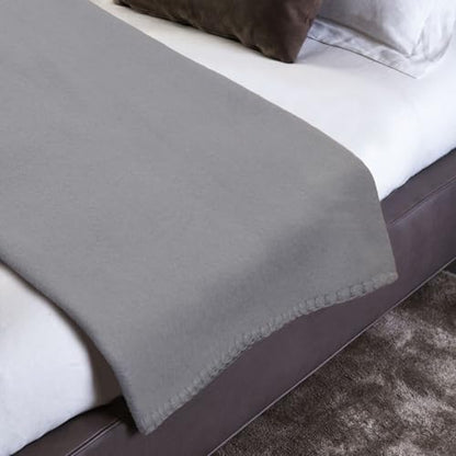 ZYFZCYBL Fleece Throw Blankets Lightweight Warm Soft Cozy Pet-Friendly Bulk Fleece Throw Blanket Solid for Home Bed, Sofa，Office,Gifts, Couch (Pack of 6-50 x 60 inch，Grey) - color: Grey