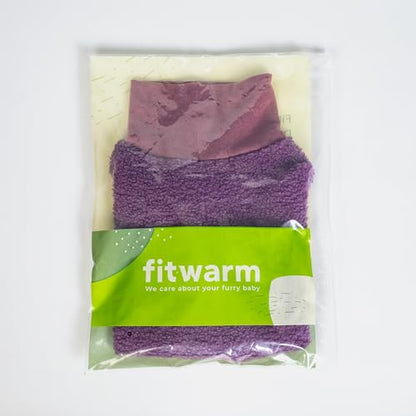 Fitwarm Sherpa Dog Turtleneck Sweater, Warm Dog Winter Clothes for Small Dogs Girl Boy, Doggy Pullover Jumper, Pet Outfit, Purple, Dark Pink, XXL - size: XX-Large