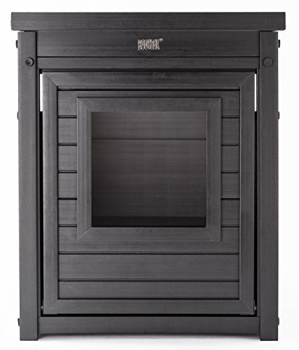 New Age Pet ECOFLEX Litter Loo Moisture and Odor Resistant Enclosure & End Table, No‑Tools Assembly, 10 Year Warranty, Espresso Black, Standard - color: Black, size: Standard