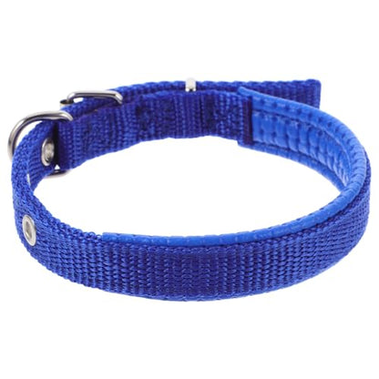 IMIKEYA Adjustable Pet Collar with Alloy Buckle Soft Foam Padding Small Size Blue Collar for Puppy and Cat Neck Decor for Daily Use and Festivals