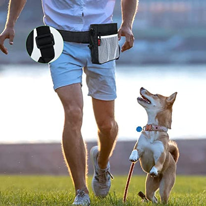 SZO Dog Treat Pouch - 3 Ways to Wear Treat Pouches for Pet Training and Clicker Taining for Dogs, Dog Training Treat Pouch Bag and Dog Clicker for Training with Waist Belt Shoulder Strap - Black - color: Black