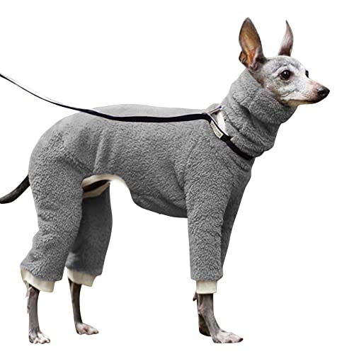 Esobo Fashion Winter Dog Warm Coat Jacket Four-Legged Neck Warm Pet Sweaters for Small Medium Large Dogs - color: Grey, size: Large