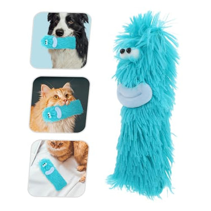 ibasenice Interactive Catnip Plush Toy for Kittens Chew-Resistant for Cats Engaging Teething Toy for Chewing Playtime Activities - color: Sky-blue