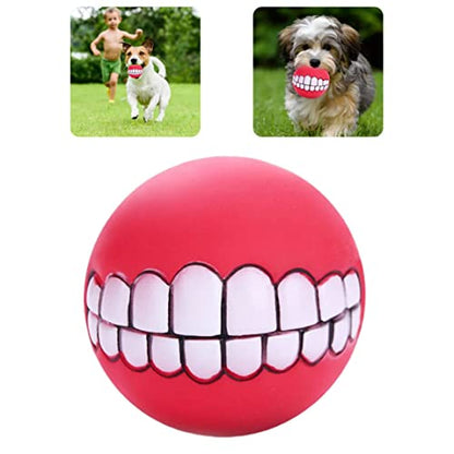 7.5cm Interactive Dog Toys Teeth Cleaning Chewing Playing Balls Dental Rubber Ball for Small Medium Large Dog