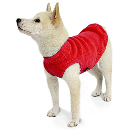 Gooby - Stretch Fleece Vest, Pullover Fleece Vest Jacket Sweater for Dogs, Red, X-Small - color: Red, size: X-Small Length (7")