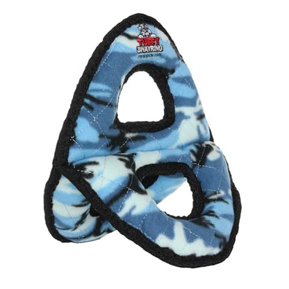TUFFY- World's Tuffest Soft Dog Toy-Ultimate 3Way Ring-Camo Blue -Squeakers -Multiple Layers. Made Durable, Strong & Tough. Interactive Play (Tug, Toss & Fetch). Machine Washable & Floats - color: Camo Blue, style: 3-Way-Ring