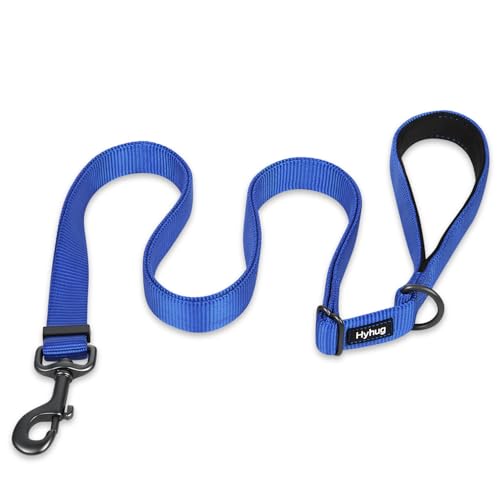 Pets Premium Upgraded Adjustable Between 4 Feet and 6 Feet Leash with Sturdy Nylon and Super Soft Neoprene Lined Handle for Small Medium Large Dogs Lead - color: Blue, size: Large Adjustable 6 Feet