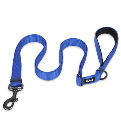 Pets Premium Upgraded Adjustable Between 4 Feet and 6 Feet Leash with Sturdy Nylon and Super Soft Neoprene Lined Handle for Small Medium Large Dogs Lead - color: Blue, size: Large Adjustable 6 Feet