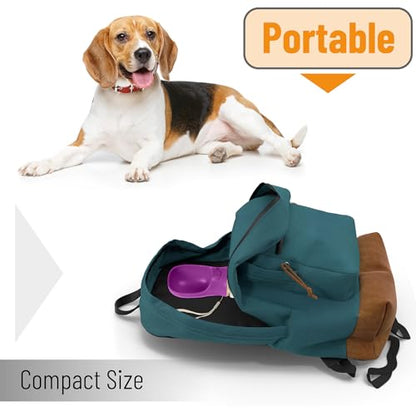 Mr. Pen- Portable Dog Water Bottle, 19 oz, Large, Leak Proof Puppy Water Dispenser with Drinking Feeder for Pets, Outdoor Walking, Hiking, Travel, Not Dishwasher Safe - color: Purple
