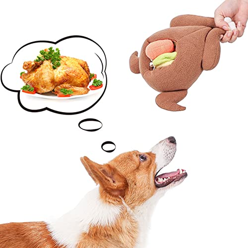 Dog Snuffle Plush Turkey Toy for Dogs Interactive Foraging Chew Toy Hide & Seek Reducing Boredom Preventing Obesity Dog Toy for Teething Puppies for Teeth Dog Snuffle Toys Plush Chew Toys