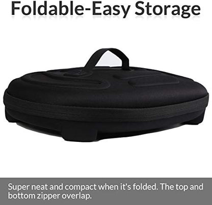 Collapsible Cat Carrier Hard, Travel Pet Carriers Bag for Small Dogs for Car Travel with Ventilation Guinea Pig 2 Small Cats Carrier Cage Dog Crate (Black)