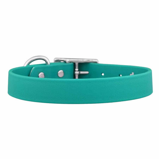 dogIDs Waterproof Soft Dog Collar - Odor Resistant, Safe, Comfortable, Durable, Adjustable, Made in The USA - Teal, 1 in X 16 in (Fits Neck Sizes: 15-19 in) - color: Teal, size: 1 in X 16 in (Fits Neck Sizes: 15-19 in)