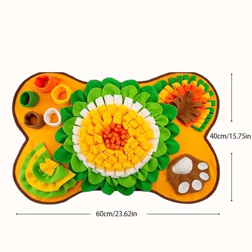 Dog Snuffle Mat, Interactive Foraging Toy for Small to Medium Dogs, Slow Feeding Puzzle Mat to Encourage Natural Foraging Instincts - color: Green