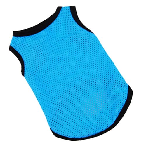 KESYOO Breathable Pet Vest Mesh Sleeveless Dog Shirt Cooling Summer Clothes Blue M for Puppies and Small Dogs