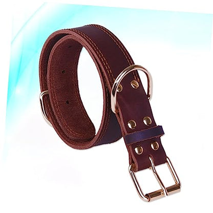 Happyyami Wide Dog Collar for Small Medium Large Dogs Genuine Grade Soft Padded Comfortable Pet Collar