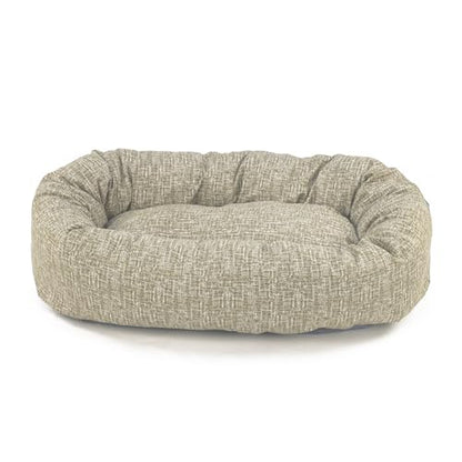 Majestic Pet 40 Inch Bagel Calming Dog Bed Washable – Cozy Soft Round Dog Bed with Spine Support for Dogs to Rest Their Head - Fluffy Donut Puppy Mat 40x29x9 (Inch) Large – Tan - color: Palette Heathered Tan