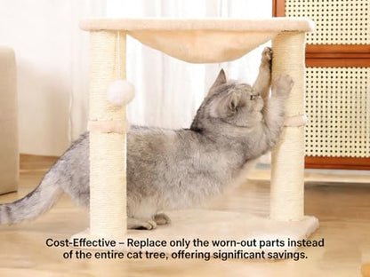 4 PCS M8 Cat Scratching Post Replacement,15.7Inch Sisal Pole Cat Tree Replacement Post with Screws,DIY Scratcher Scratching Post Replacement, Pad, Crafts Gardening Hammock Home Decorating