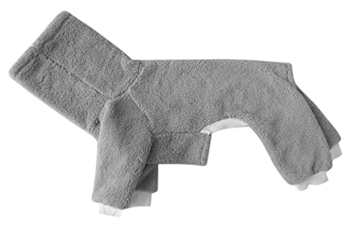 Esobo Fashion Winter Dog Warm Coat Jacket Four-Legged Neck Warm Pet Sweaters for Small Medium Large Dogs - color: Grey, size: X-Small