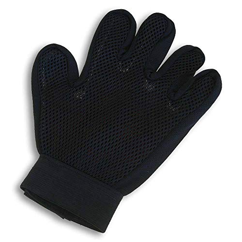 LuckyPet Pet Grooming Glove - Massage and Deshedding Glove for Dogs, Cats and Horses - Great Pet Hair Removal for Long and Short Fur - Right Handed Glove