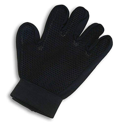 LuckyPet Pet Grooming Glove - Massage and Deshedding Glove for Dogs, Cats and Horses - Great Pet Hair Removal for Long and Short Fur - Right Handed Glove