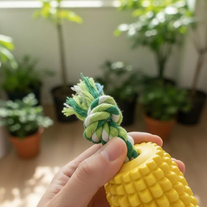 Durable Corn Rope Dog Toy: Aggressive Chewer Indestructible Puppy Teething Toy for Large Dogs with Rope Tug Dental Support Corn Cob Shape