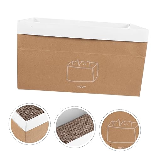 Mikikit 1set Detachable Cat Scratching Board and Cozy Sleeping Nest for Indoor Cats Kraft Material Secure Hidden Space for Kittens and Puppies Washable Pet Resting Place