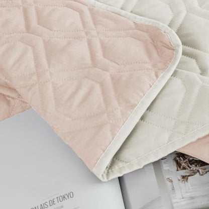 Ameritex Waterproof Dog Bed Cover Pet Blanket for Furniture Bed Couch Sofa Reversible - color: Cream+babypink, size: 30x53 Inch (Pack of 1)