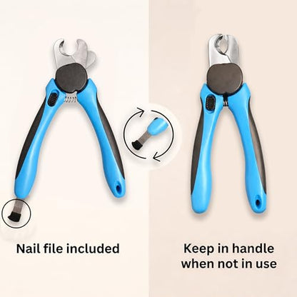 LED Dog Nail Clipper with Light & Trimmers & Protective Guard, Quick Sensor, Extra Sharp for Thick Nails, Suitable for Large & Small Dogs and Cats - size: Medium-Large without LED