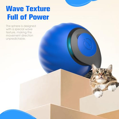2026 New Upgrade Speedy Tail Cat Toy, Smart Interactive Pet Toys Comes with 4 Tails, Reinforced Version of The Cat Toys Balls, Two Speed Adjustment (Blue) - color: Bule