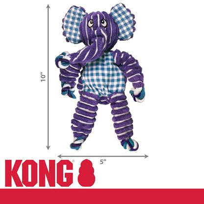 KONG Floppy Knots - Durable No‑Stuffing Squeaky Rope & Plush Dog Toy - for Teething, Playing (Elephant, Small/Medium) - color: Elephant, size: Small/Medium