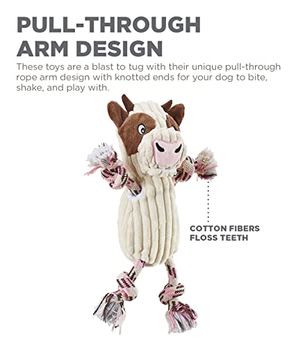 Outward Hound Ranch Roperz Cow Plush Squeaky Dog Toy - color: Ranch Roperz Cow