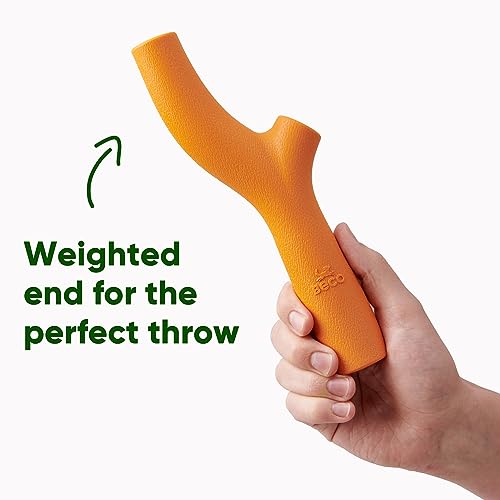 Beco Dog Toy - Natural Rubber Super Stick, Fetch Chew Toy for Dogs - Orange - color: Orange