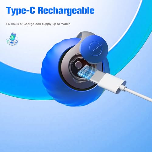 2026 New Upgrade Speedy Tail Cat Toy, Smart Interactive Pet Toys Comes with 4 Tails, Reinforced Version of The Cat Toys Balls, Two Speed Adjustment (Blue) - color: Bule