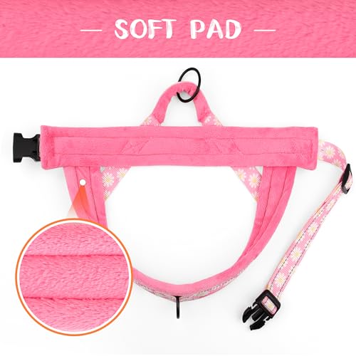Didog No Pull Dog Harness with Soft Padded, Easy Walk Dog Harness with Quick Release Buckle, Adjustable & Reflective Pet Harness with Soft Padded for Small Medium Dogs (S:Chest 19-22", Pink) - color: Pink, size: S:Chest 19-22", Fit 15-25 lbs
