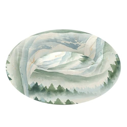 Round Cat Bed Dog Bed,20in Forest Washable Non-Slip Bottom Soft Pet Bed for Small Medium Dogs and Cats - size: 20in