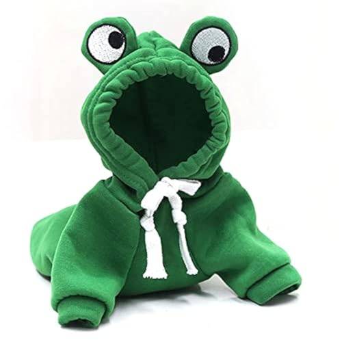 Warm Dog Winter Clothes Cute Fruit Dog Coat Hoodies Fleece Pet Dogs Costume Jacket for French Bulldog Chihuahua Ropa para Perro(Green,S) - color: Green, size: S