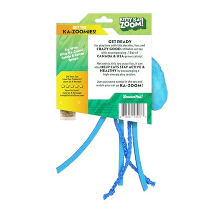 ZOOMIE Jelly Fish - Refillable Catnip Toy + Catnip | High Potency Hand Harvested Fresh Catnip | Soft Plush for Engaging Play - color: Jelly Fish