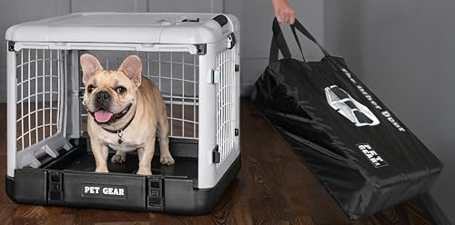 Pet Gear “The Other Door” 4 Door Steel Crate for Dogs/Cats with Removable Tray, Sea Salt, 27 Inch - color: Sea Salt, size: 27.0"L x 18.3"W x 21.8"H