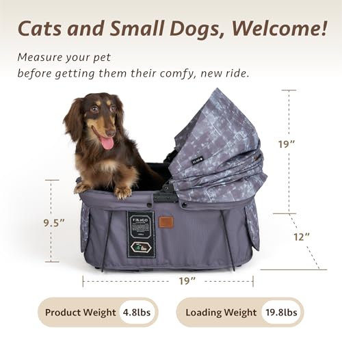 Sway2 Pet Car Seat and Carrier, 2-in-1 Booster Seat for Small Dogs and Cats