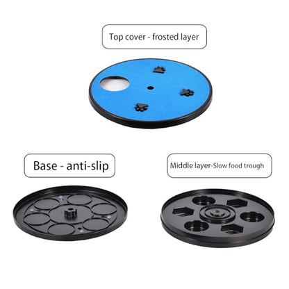 Adjustable Dog Nail Scratch Board with Treat Box 33x33x4cm Rotating Dog Nail Scratch Pad, Anti-Slip Interactive DogNail File Scratchs Pad, for Furniture Couch Floor Car Training Foraging - color: Blue