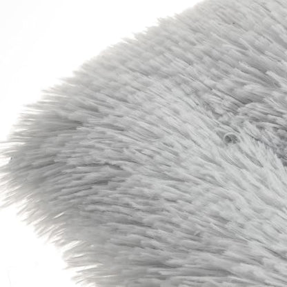 SUPVOX Plush Cat Sleeping Mat and Dog Pad Warm Long Velvet Cushion for Small Dogs and Cats Indoor Comfortable Pet Bed Gray S Size Random Style