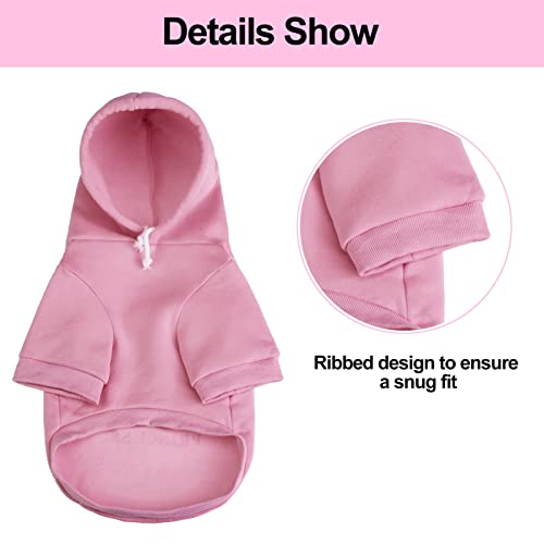 EXPAWLORER Princess Dog Soft Hoodie Sweater Fleece Sweatshirt Cold Weather Pet Clothes, Pink, Small Dog - color: Pink(Prinecss), size: Small
