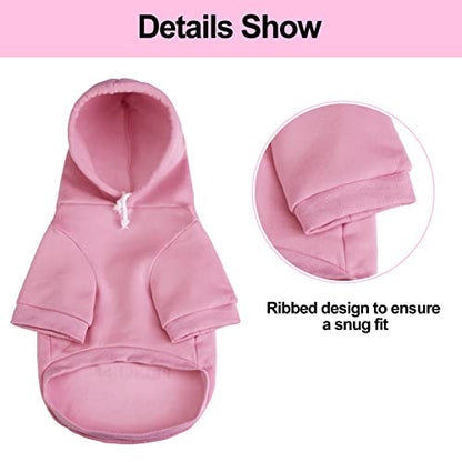 EXPAWLORER Princess Dog Soft Hoodie Sweater Fleece Sweatshirt Cold Weather Pet Clothes, Pink, Small Dog - color: Pink(Prinecss), size: Small