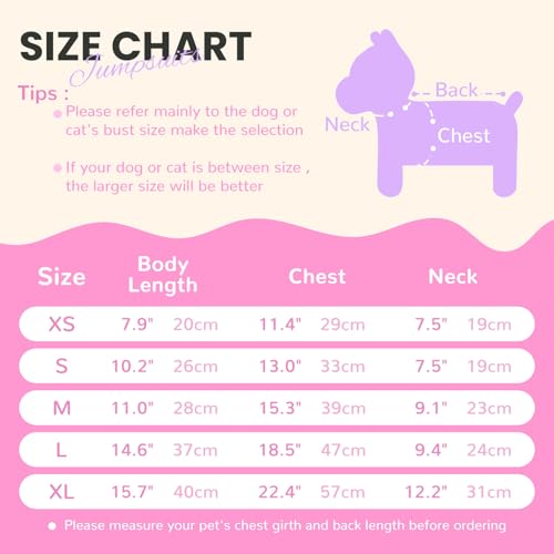 2 Pack Dog Pajamas Small Sized Dog Fleece Pajamas Cute Fleece Sweater Doggy Sweater Love Pattern Onesies for Pjs Small Valentines Clothes - color: Pink, size: Large(suggest Length of Back 14.6'')